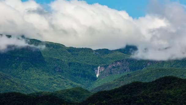 Cascata Salt Del Sallent Garrotxa Girona Spagna — Video Stock