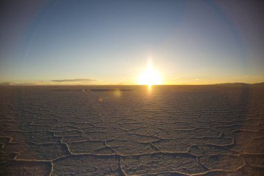 Cordillera Real, Andes, Bolivya 'da günbatımı
