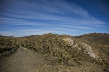 Cordillera Real, Andes, Bolivya 'dan dağlar manzaraları