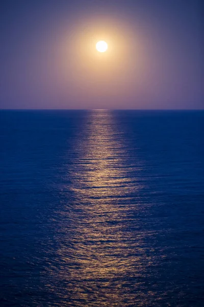 Moonrise Cap Creus Girona Spain — Stock Photo, Image