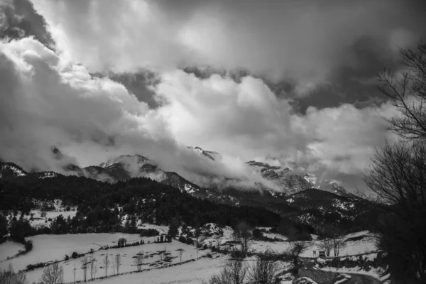Tél Serra Del Cadi Cerdanya Pireneusok Spanyolország — Stock Fotó