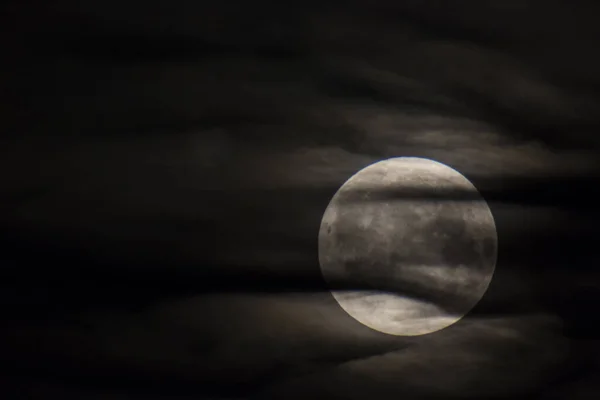 Moon Clouds Montserrat Barcelona Spain — Stock Photo, Image