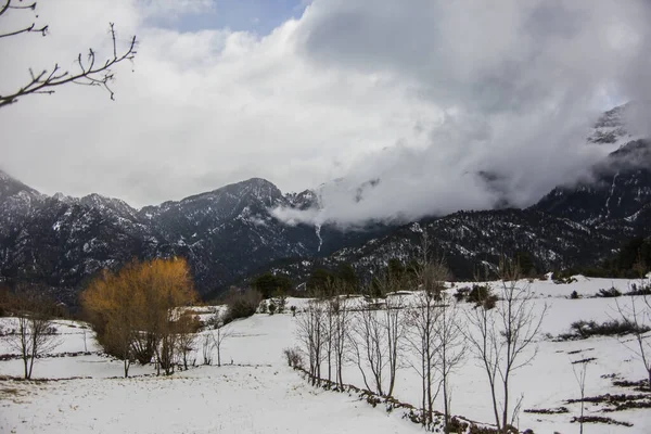 La Cerdanya 'da Kış Serra Del Cadi, Pireneler, İspanya