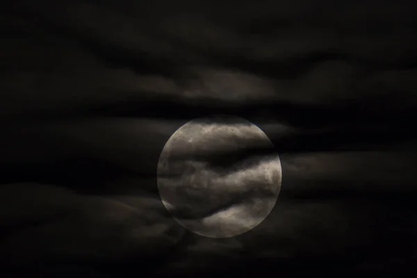 Moon Clouds Montserrat Barcelona Spain — Stock Photo, Image