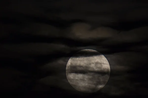 Moon Clouds Montserrat Barcelona Spain — Stock Photo, Image