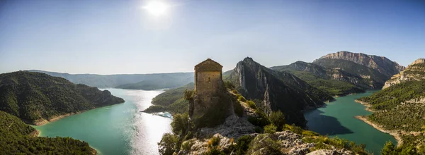 Μικρή Εκκλησία Καλοκαίρι Στο Montsec Lleida Ισπανία — Φωτογραφία Αρχείου