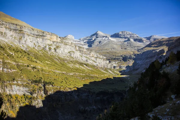 Herbst Ordesa Und Nationalpark Monte Perdido Spanien — Stockfoto