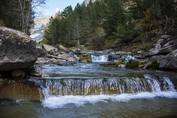 Cachoeiras Gradas Soaso Parque Nacional Ordesa Monte Perdido Espanha — Fotografia de Stock