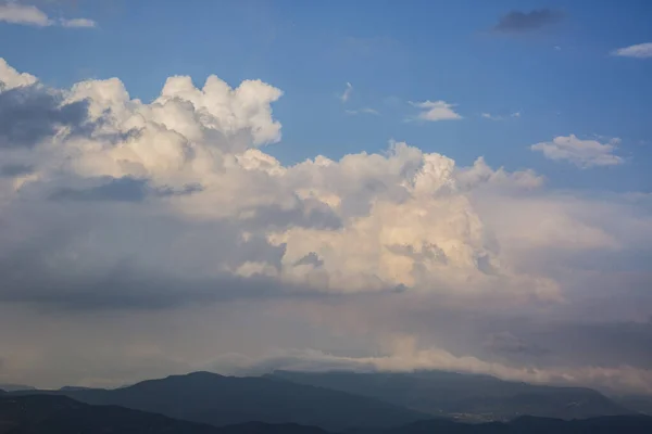 Coucher Soleil Pluie Far Garrotxa Espagne — Photo