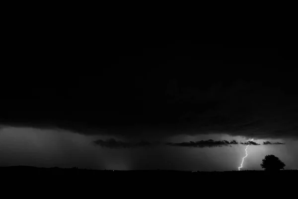 Lightning Balaguer Lleida Catalonia Spain — Stock Photo, Image