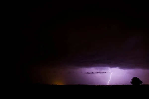 Lightning Balaguer Lleida Catalonia Spain — Stock Photo, Image
