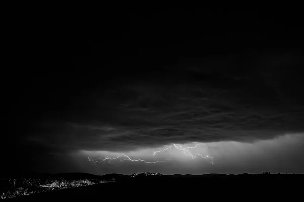 Lightning Balaguer Lleida カタロニア スペイン — ストック写真