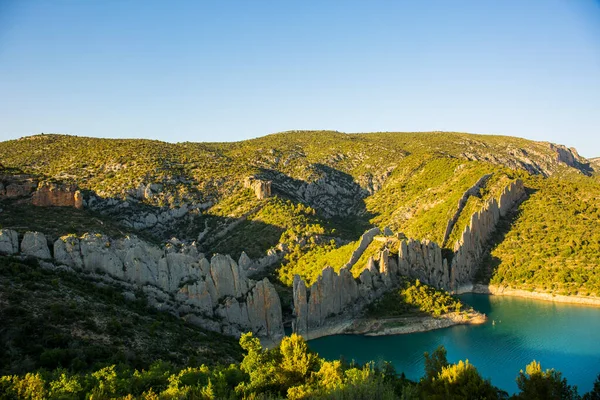 Ηλιοβασίλεμα Στην Serra Finestres Aragon Πυρηναία Ισπανία — Φωτογραφία Αρχείου