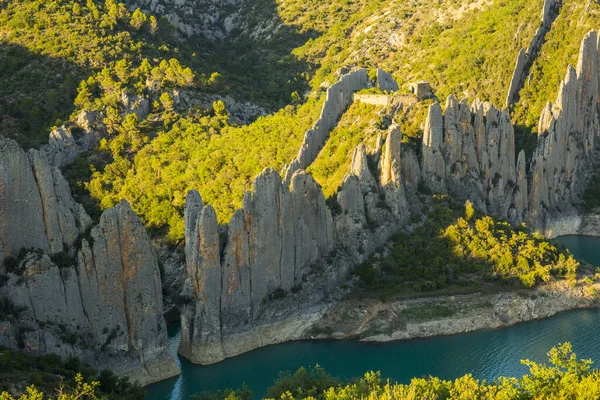 Ηλιοβασίλεμα Στην Serra Finestres Aragon Πυρηναία Ισπανία — Φωτογραφία Αρχείου