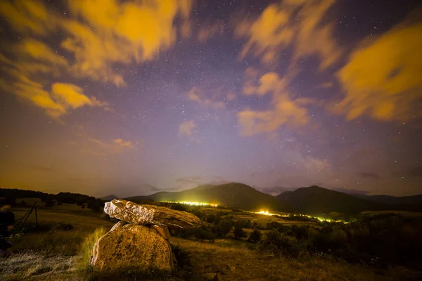 Voie Lactée Dolmen Dans Les Pyrénées France — Photo