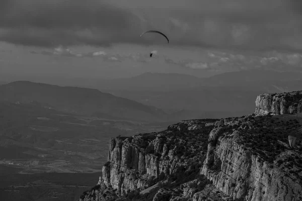 Montsec Lleida Pyrenees Spanya Paragliding — Stok fotoğraf