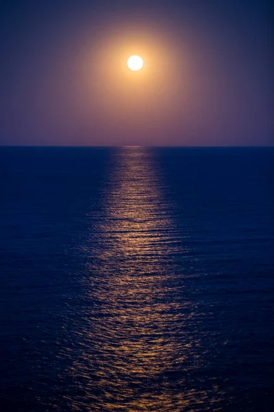 Moonrise Cap Creus Girona Spain — Stock Photo, Image