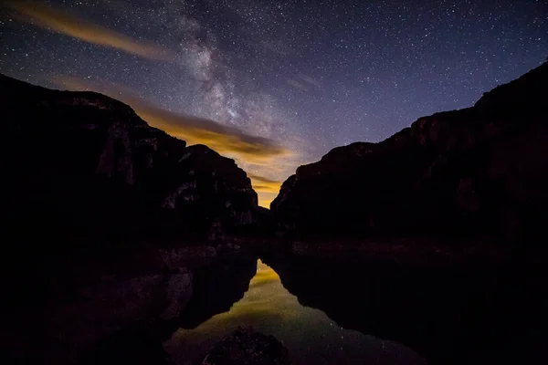 Milky Way Congost Montrebei Lleida Spain — Stock Photo, Image