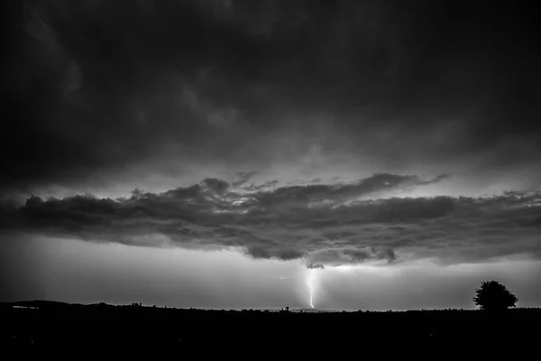 Fulmine Balaguer Lleida Catalogna Spagna — Foto Stock