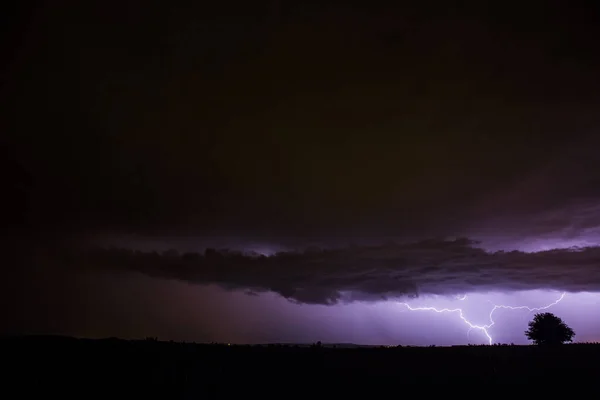 Lightning Balaguer Lleida Catalonia Spain — Stock Photo, Image