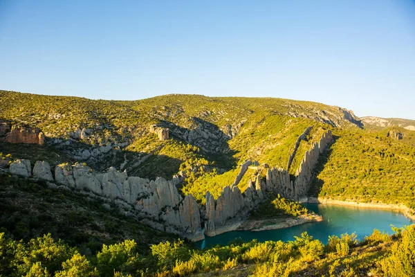 Ηλιοβασίλεμα Στην Serra Finestres Aragon Πυρηναία Ισπανία — Φωτογραφία Αρχείου