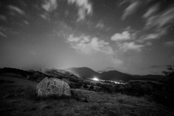 Voie Lactée Dolmen Dans Les Pyrénées France — Photo