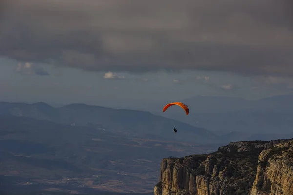 Montsec Lleida Pyrenees Spanya Paragliding — Stok fotoğraf