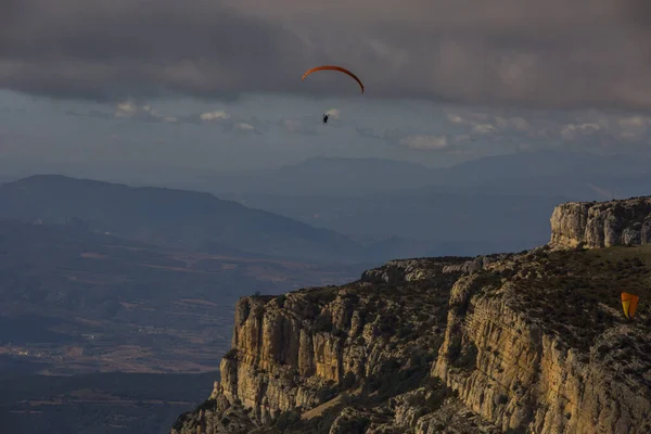 Montsec Lleida Pyrenees Spanya Paragliding — Stok fotoğraf