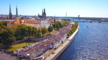 lattelecom maratonunun havadan görüntüsü