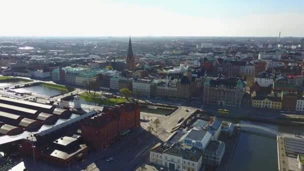 Pandangan udara dari lingkungan malmo sweden — Stok Video