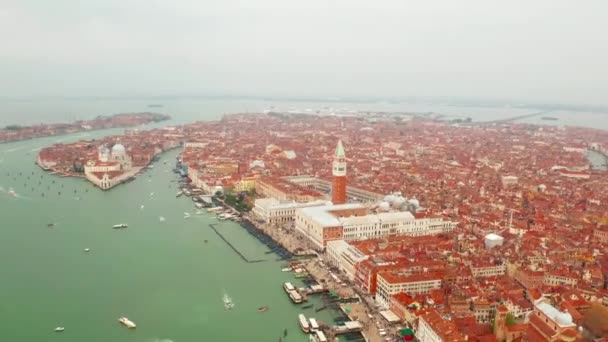 Schöne luftaufnahme über venedig italien — Stockvideo