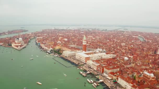 Krásný letecký výhled na Benátky Itálie — Stock video