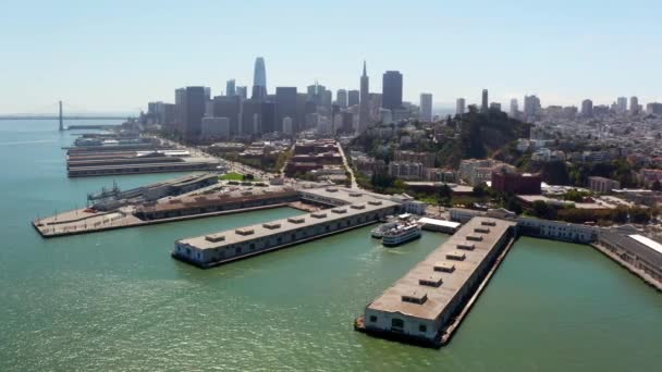Sobrevoando San Francisco na Califórnia — Vídeo de Stock
