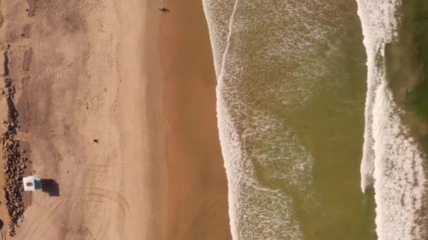 Vista aérea de la playa costera en San Diego en California — Vídeos de Stock