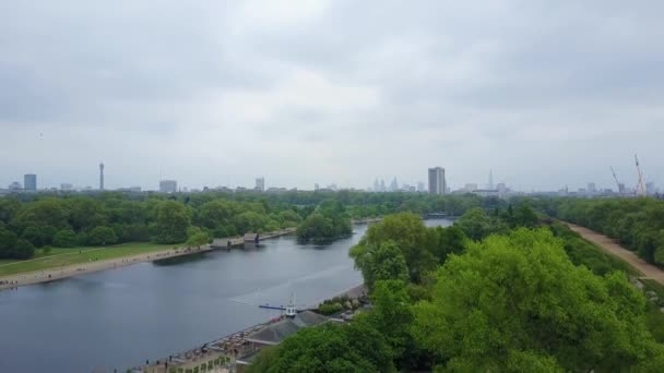 ロンドンのハイドパークの空中ビュー — ストック動画