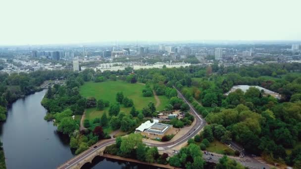 Londra 'daki Hyde Park' ın güzel hava manzarası — Stok video