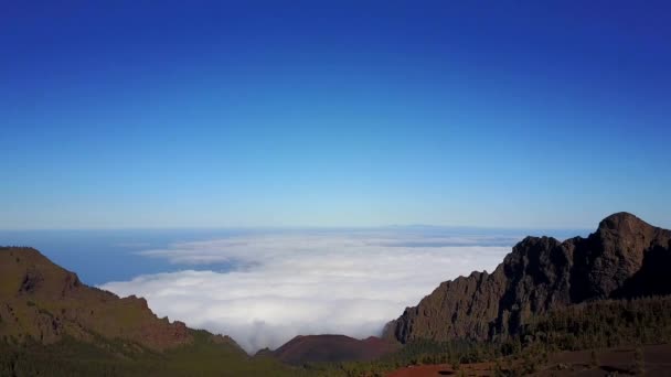 Красивый вид с воздуха на природу на испанском острове Тенерифе — стоковое видео