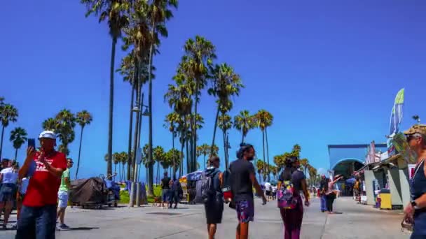 Gyönyörű idő lapse kilátás nyílik a velencei strand Los Angeles usa — Stock videók