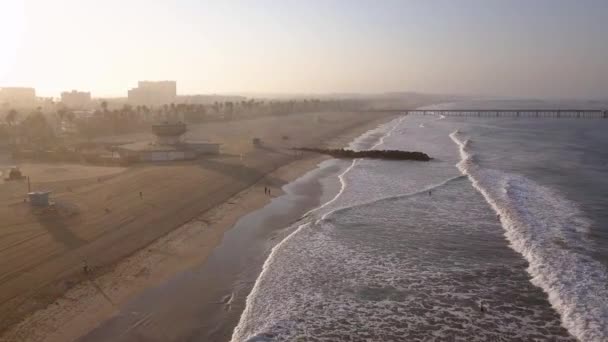 洛杉矶城市海岸线空中景观 — 图库视频影像