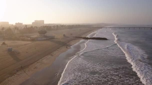 Los angeles cidade costa vista aérea — Vídeo de Stock