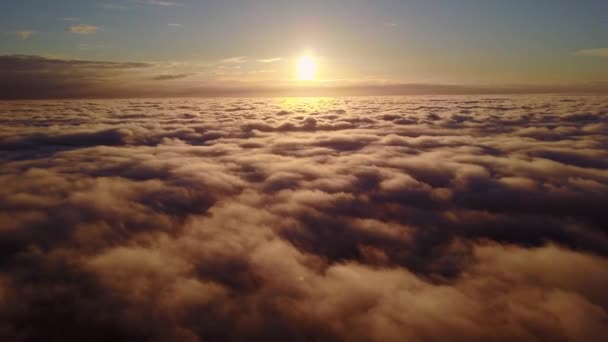 Elevándose a través de las nubes en el cielo — Vídeos de Stock
