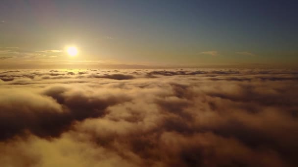 Elevándose a través de las nubes en el cielo — Vídeos de Stock