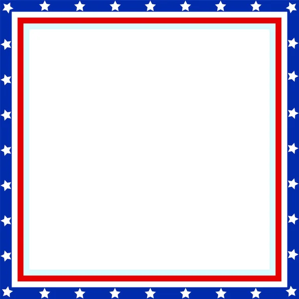Amerikan bayrağı vatansever kenarlık — Stok Vektör