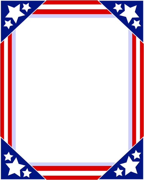 Bandeira americana Moldura Patriótica —  Vetores de Stock
