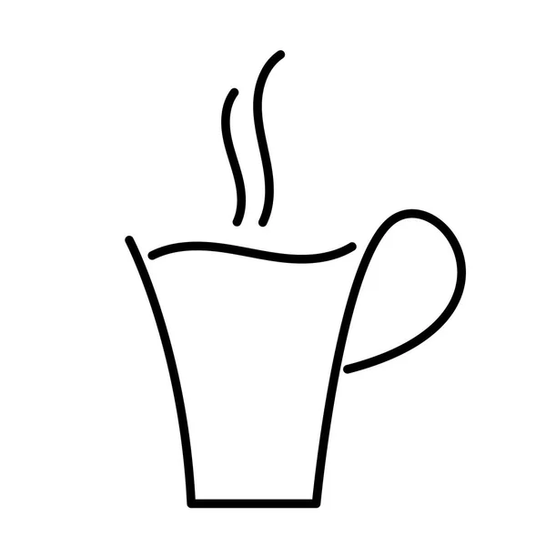 Contorno taza de café caliente — Archivo Imágenes Vectoriales