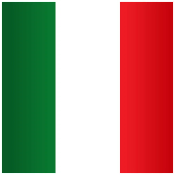 Italiensk Flagga Ikon Fyrkantig Bild — Stock vektor