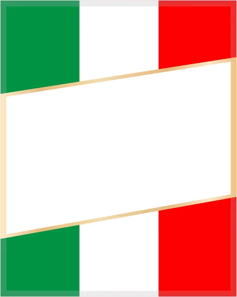 Marco Esquina Bandera Abstracta Italiana Con Espacio Vacío Para Texto — Vector de stock