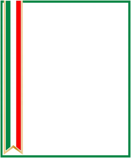 Quadro Fita Bandeira Abstrato Italiano Com Espaço Vazio Para Seu — Vetor de Stock