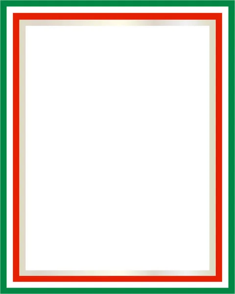 Cadre Carte Drapeau Italien Avec Espace Vide Pour Votre Texte — Image vectorielle