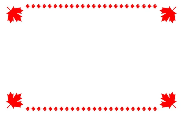 Баннерная Карточка Символикой Канадского Флага Листом Кленового Листа Пустым Пространством — стоковый вектор